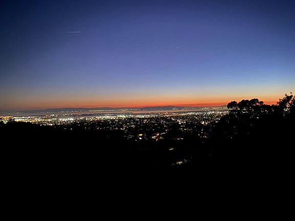View from the balcony in the evening. Awesome place to watch fireworks coming from the Coliseum and various parks in San Leandro during 4th of July and after A's Games