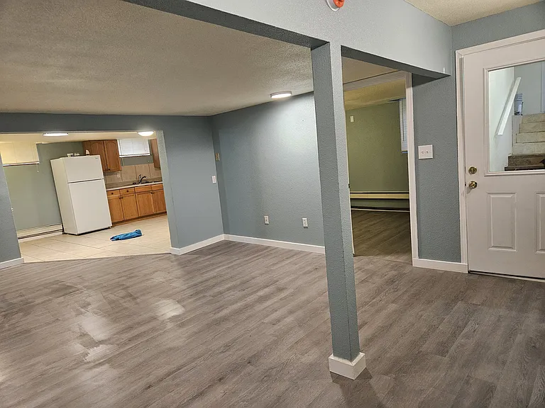 Living area, kitchen and bonus room