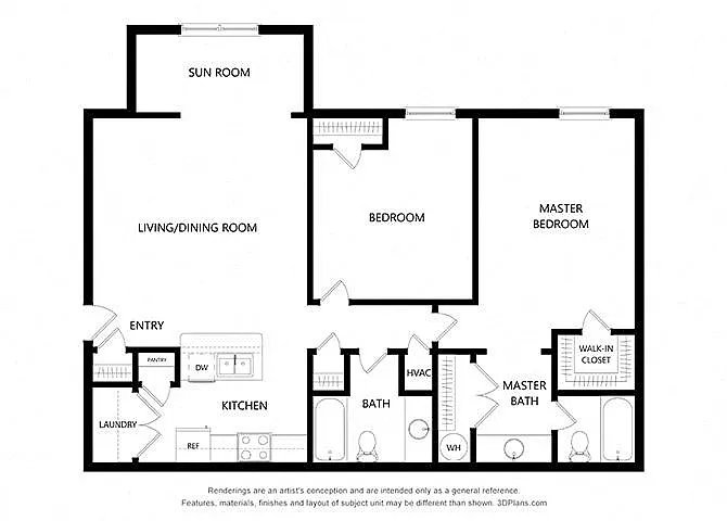 Floor plan Two Bedroom