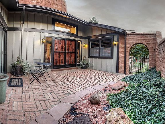 Front of house, Spanish style courtyard