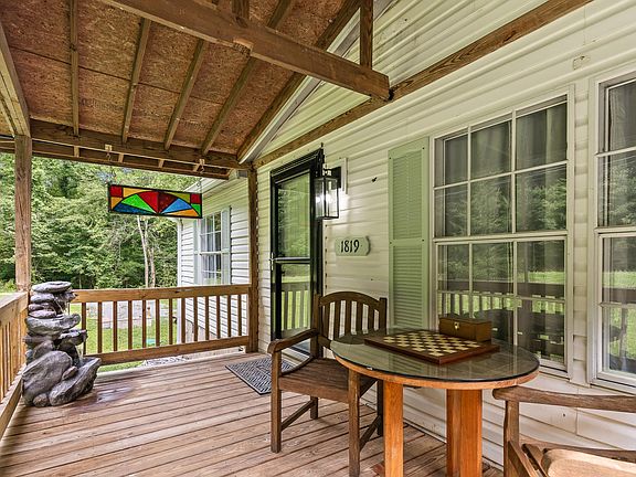 Covered front porch with keypad entry
