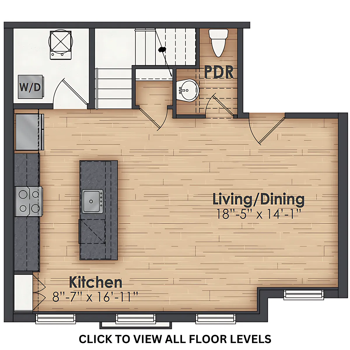 Floor plan Triplex F 2 Levels