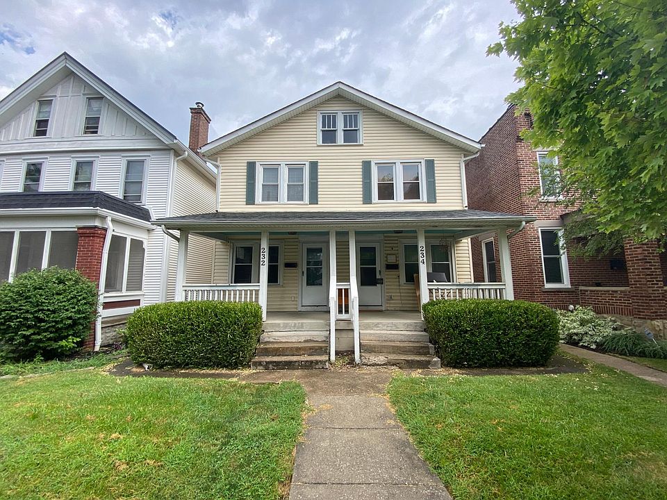 Front of house. The unit on the left is the one being advertised.