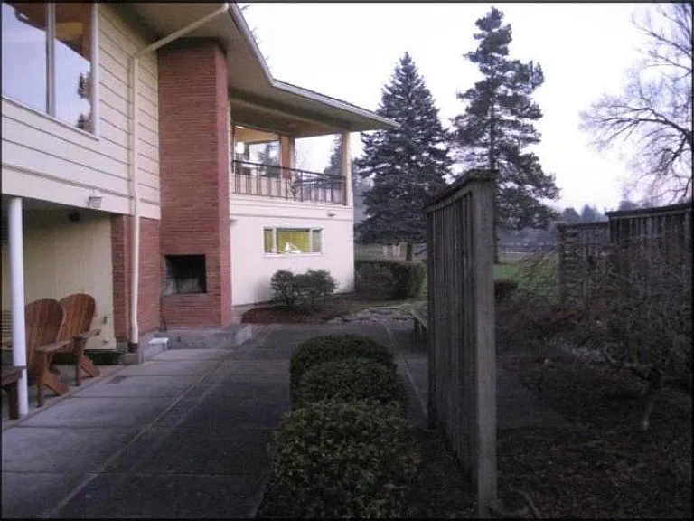 Patio and outdoor fireplace