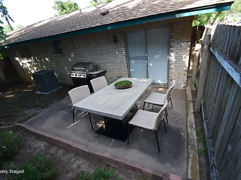 Virtually staged Patio .