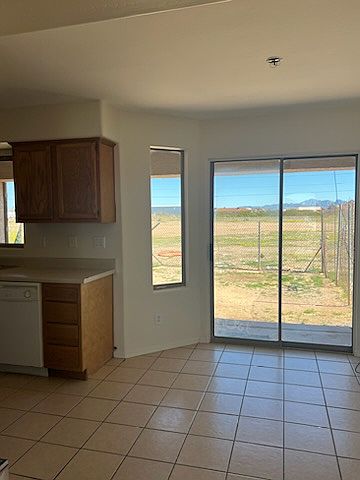kitchen and back yard