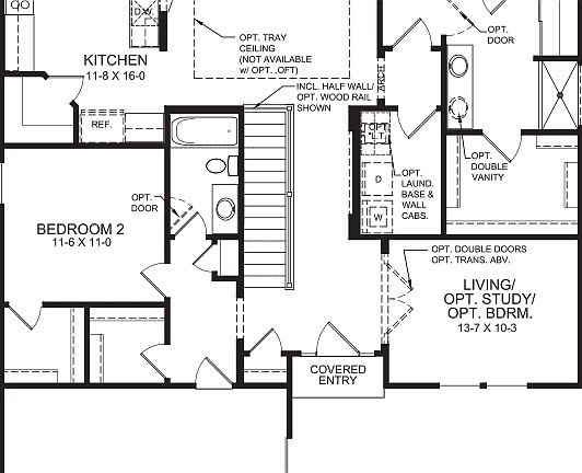 Alternate First Floor with Optional Basement