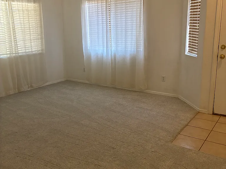 Living room with new carpet with top of the line padding.