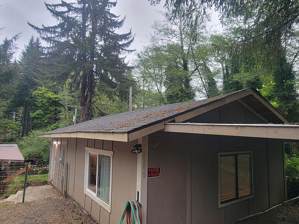 View from Salmon River Hwy. Unit to the right is #2, and Unit #1 is down below on the left (listing for rent)