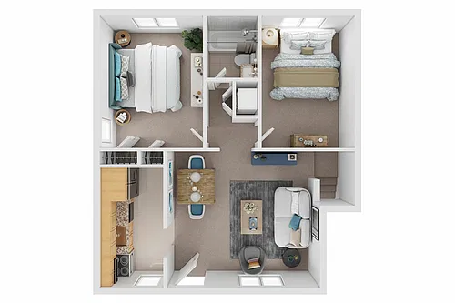 Floor plan 2 Bedroom Second Floor