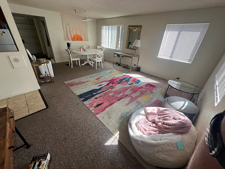large spacious living room, you will furnish it how you like