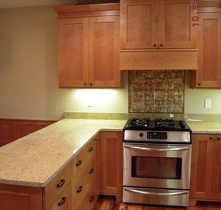 Granite counters, gas range