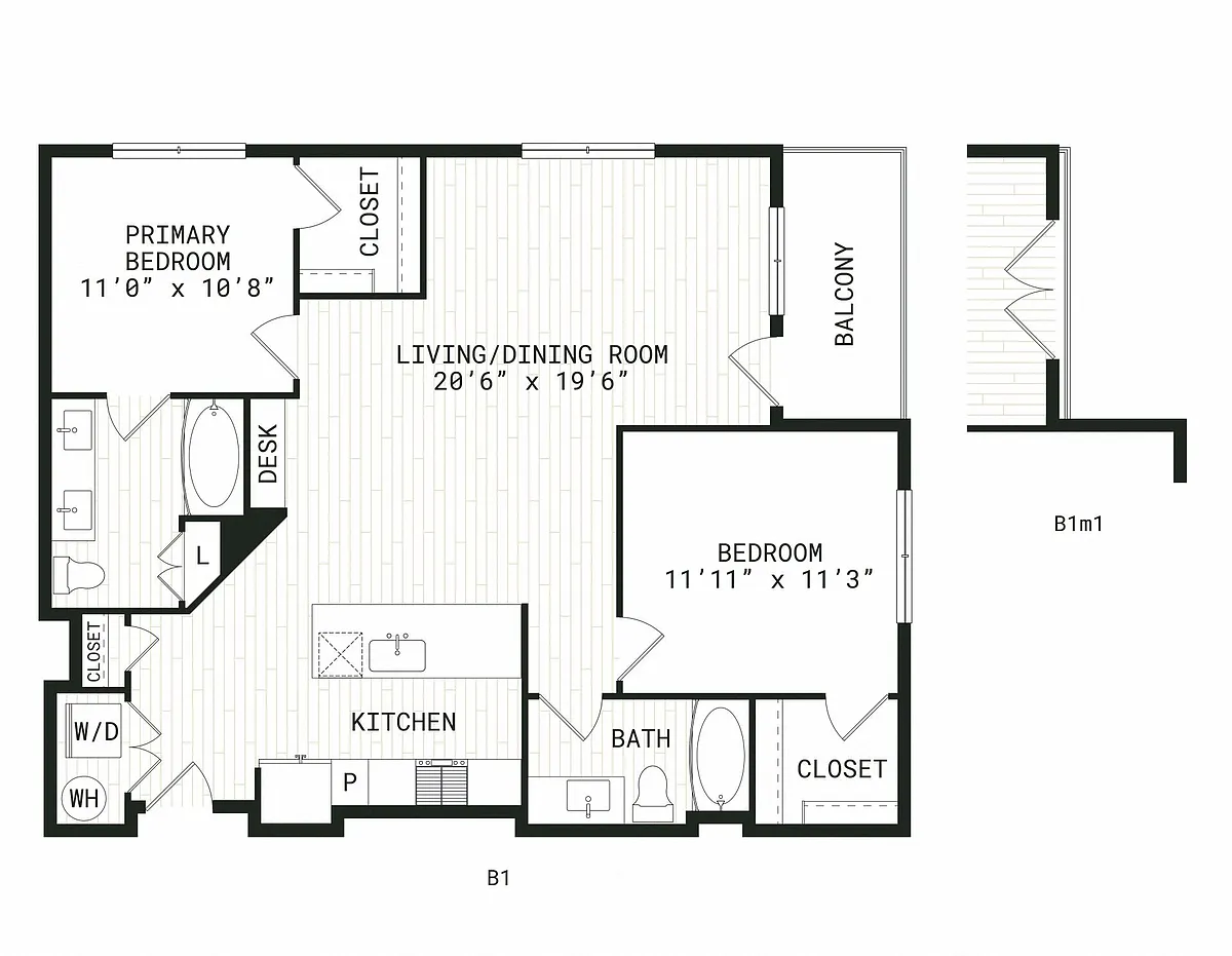 Floor plan B1m1