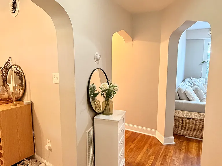 Hallway from living room to dining room.