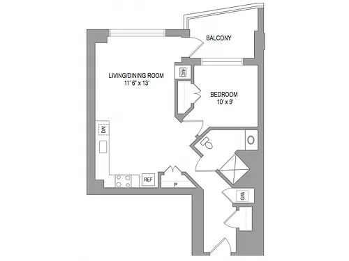 Floor plan 1X1