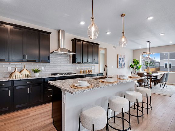 Gourmet kitchen and dining room