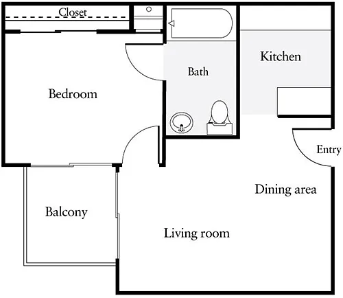 Floor plan 1 Bedroom I