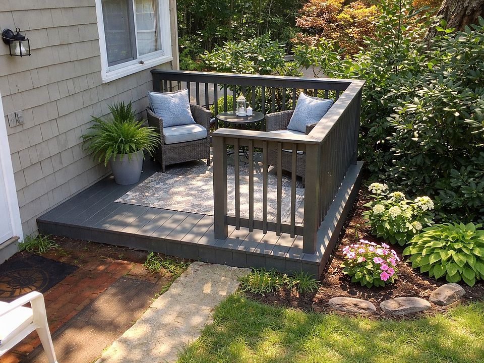 Private deck. Staged furniture not provided.