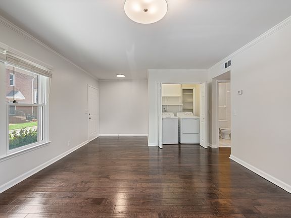 Cozy living room. Washer and dryer not included, but available for rental at $45 per month