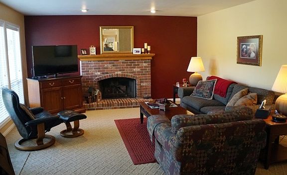 Family room open to kitchen
