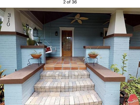 Front porch for porch parties and hanging swing to watch the neighbors walk by!