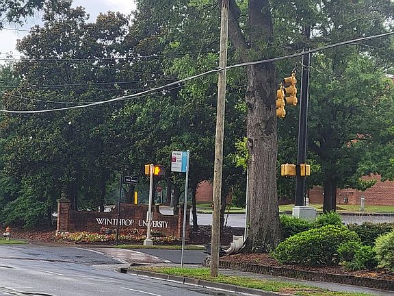 One short block from house.
