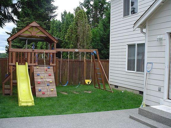 Fenced back yard