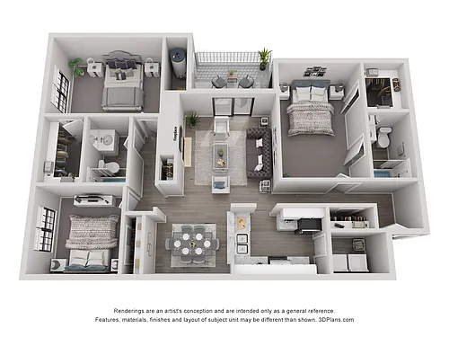 Floor plan 3 Bed 2 Bath