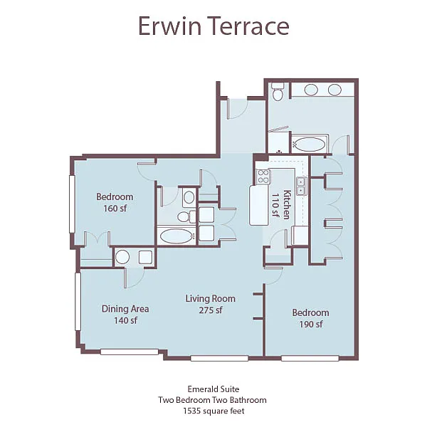 Floor plan Two Bedroom