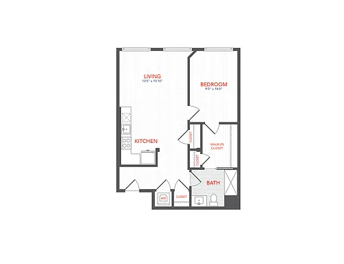 Floor plan LOFTS 1 Bed J
