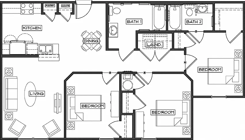 Floor plan 3 Bedroom