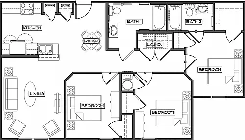Floor plan 3 Bedroom