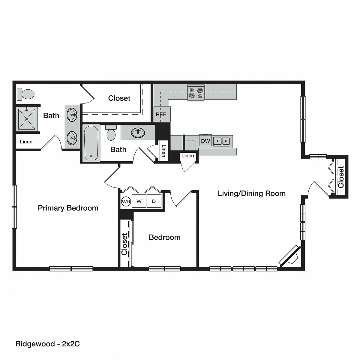 Floor plan 2X2C