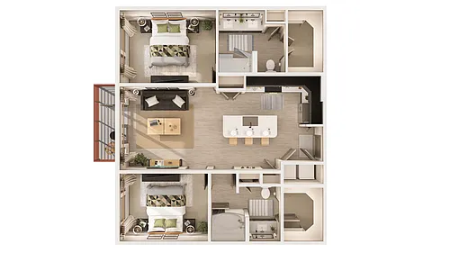 Floor plan The Monroe B1