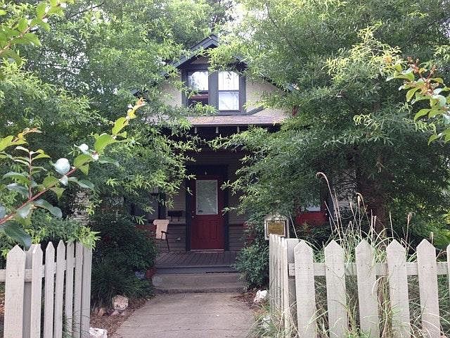 Inviting picket fence front yard