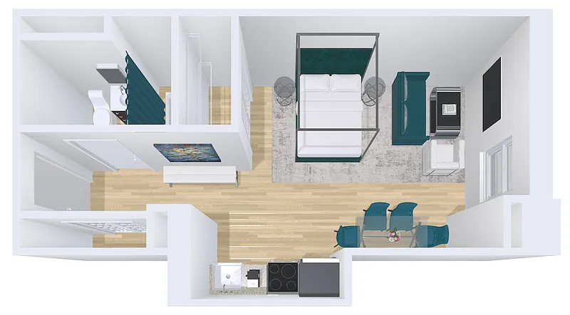 Floor plan studio 40
