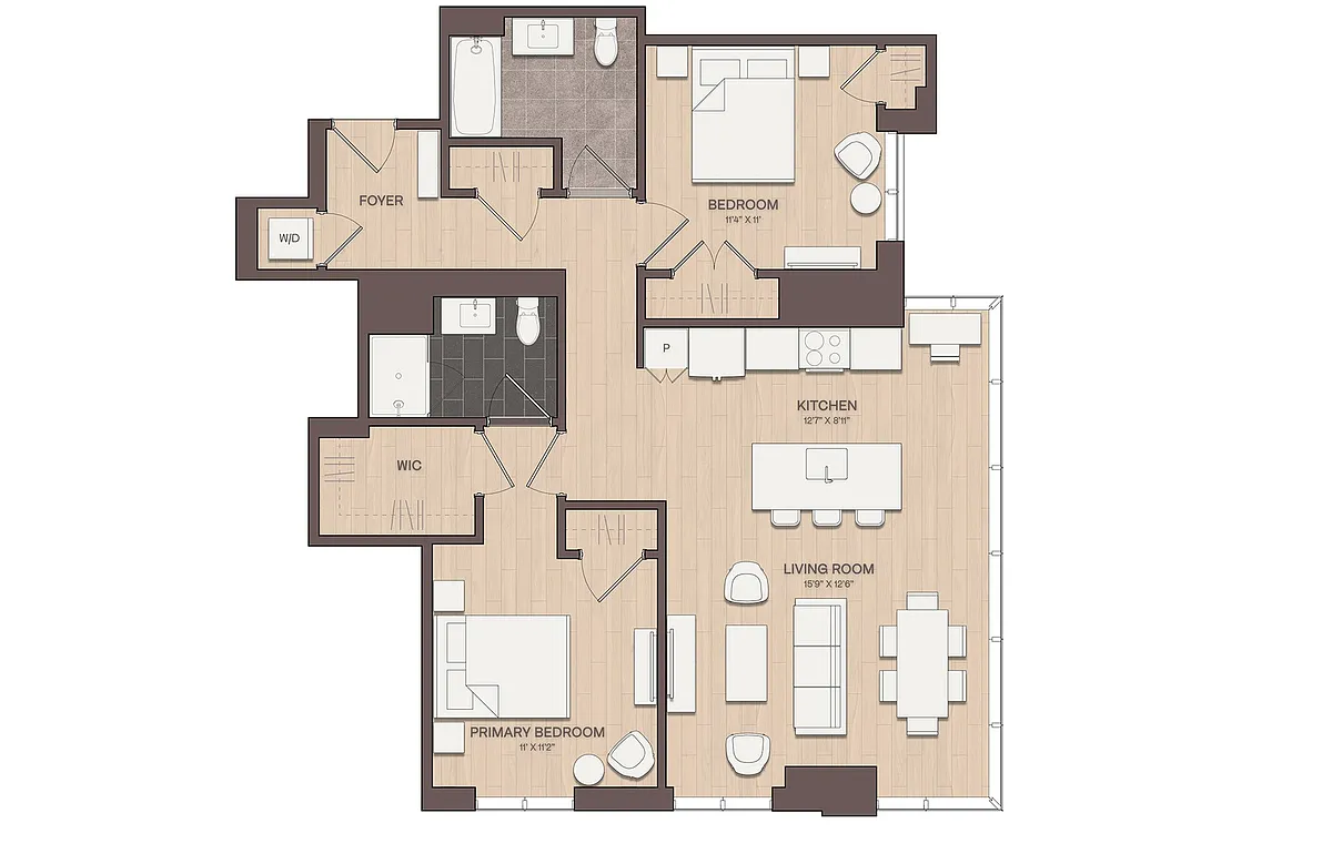 Floor plan 2 BR