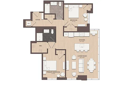 Floor plan 2 BR