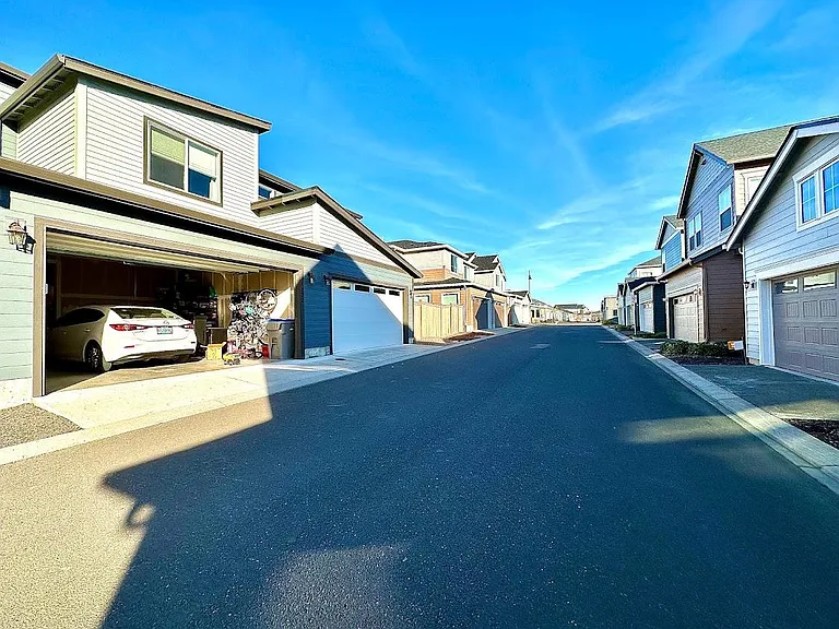 Drive area outside the garage