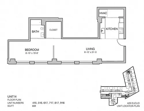 Floor plan L1-889