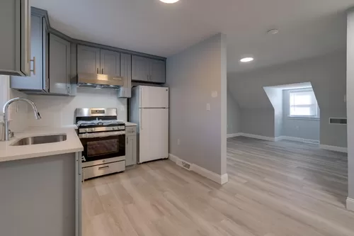 kitchen and living area - 1801 Penn Ave #2