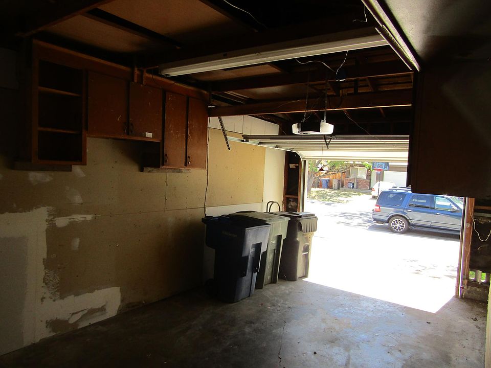 Garage from inside to out, note the opener