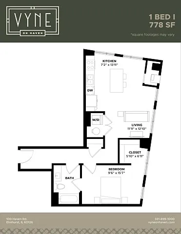 Floor plan 1 BED - I