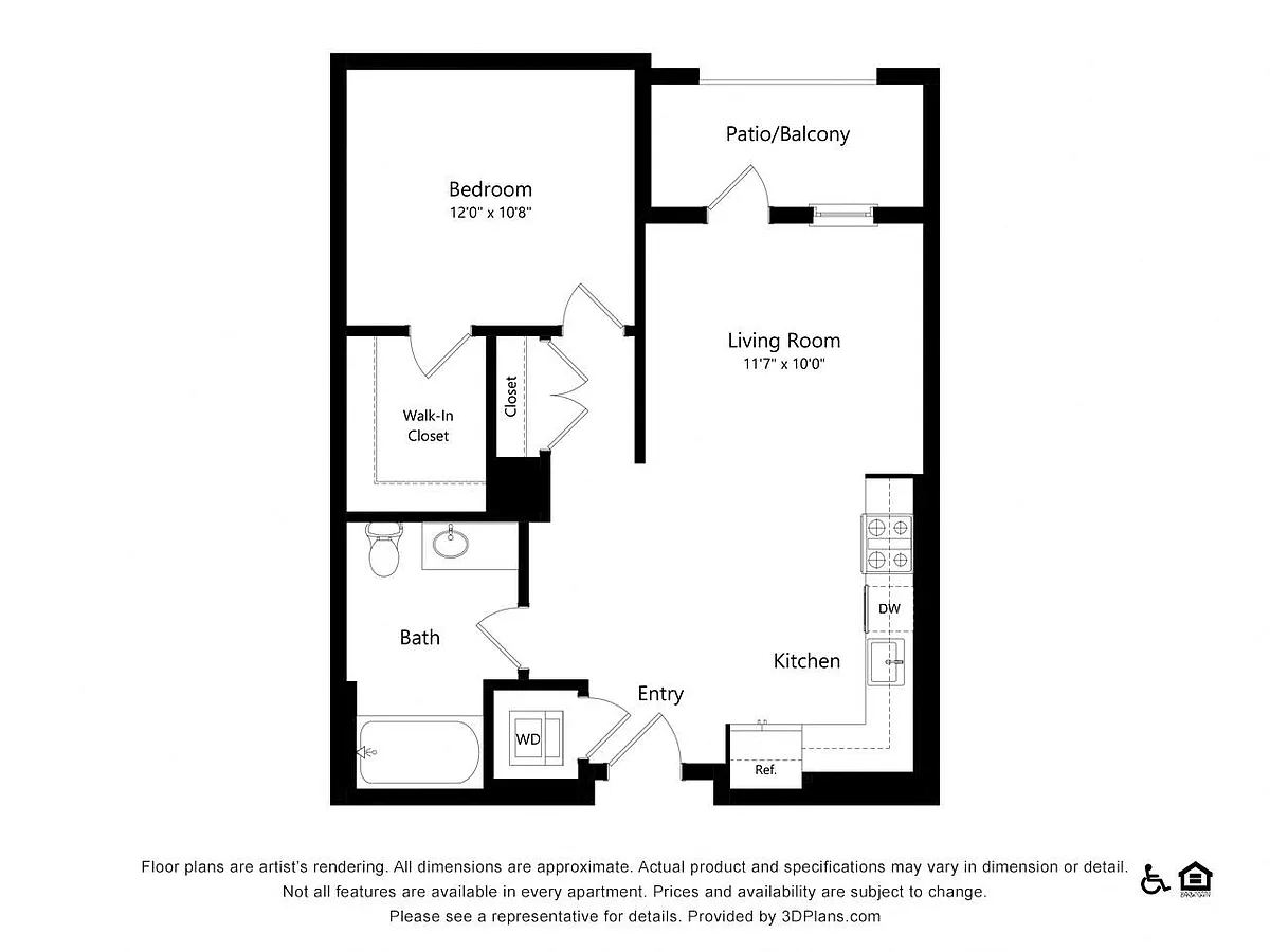 Floor plan 1K-1