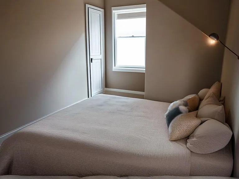 linens and pillows not included. Virtually staged