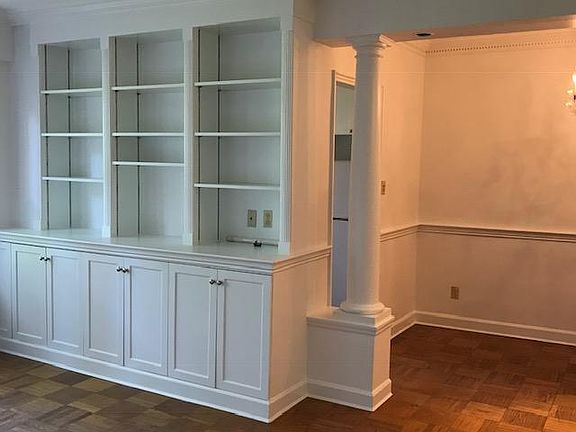 large built-in shelves in living room