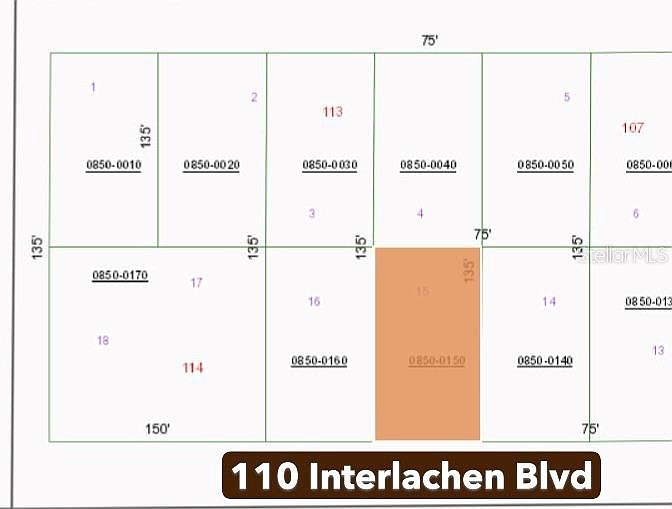 1st image of 110 Interlachen Blvd Lot 15