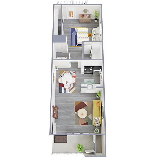 Floor plan 450 1 Bed 1 Bath
