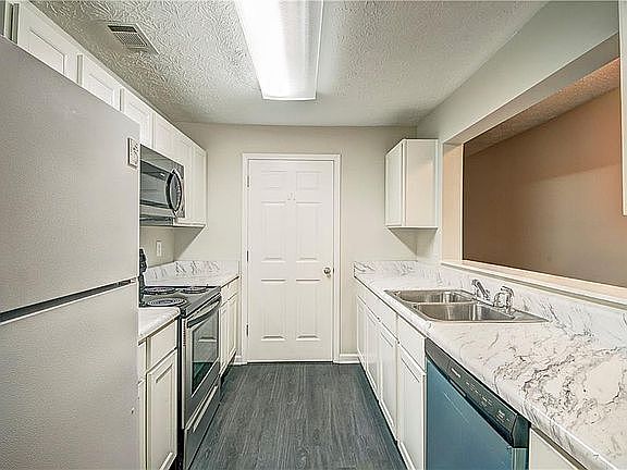 View of the kitchen from its entrance