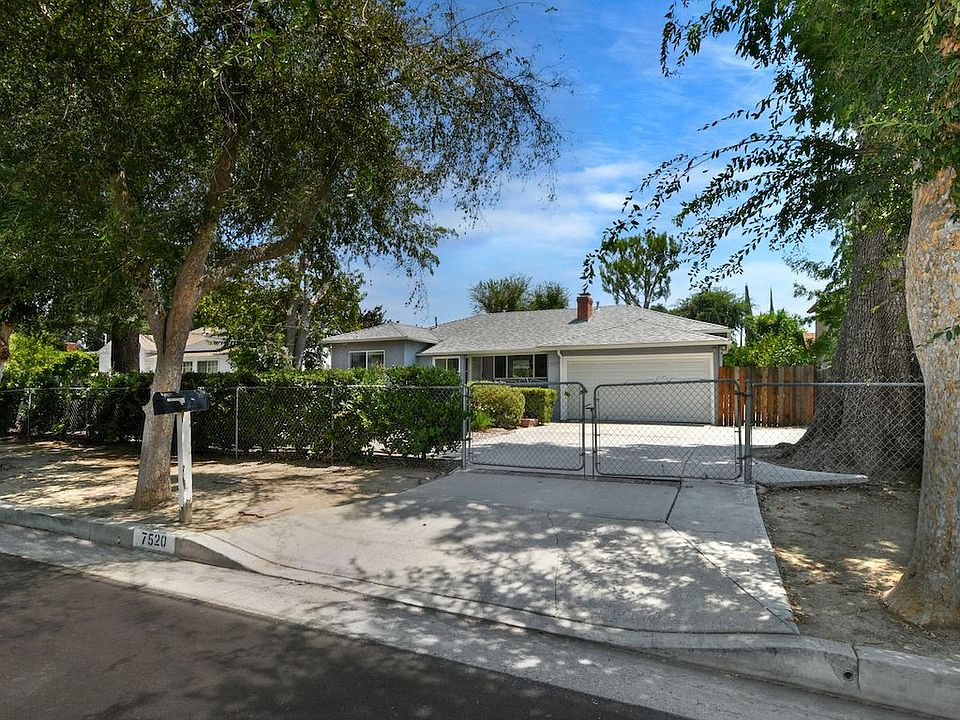Fenced front of house.